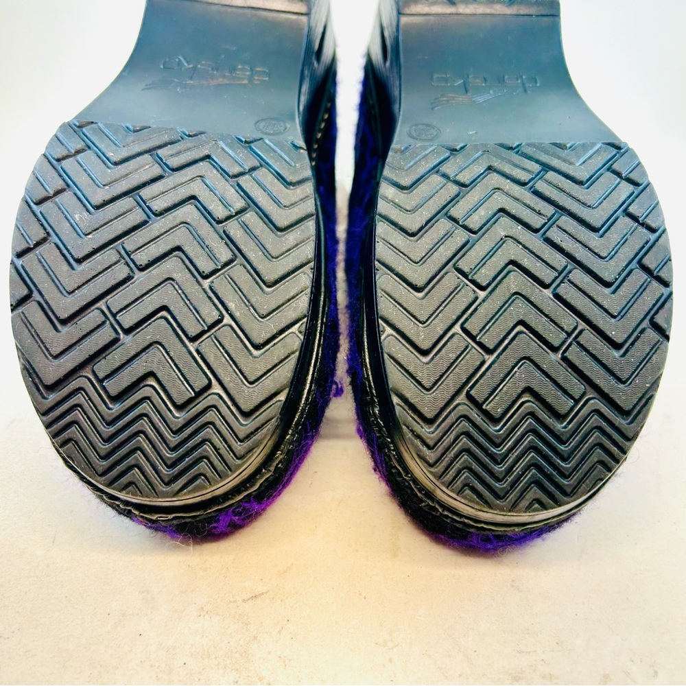 Dansko Purple Swirl Confetti Yarn Scribble Professional Stapled Clogs 38 7.5 8 - Picture 11 of 12